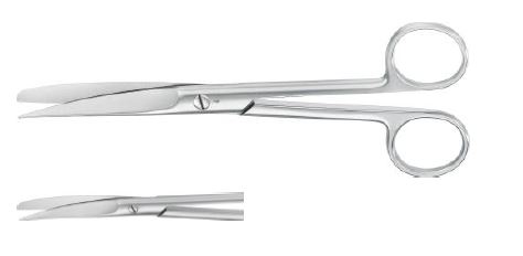 Хірургічні ножиці вигнуті гострі/тупі стандартні 175 мм